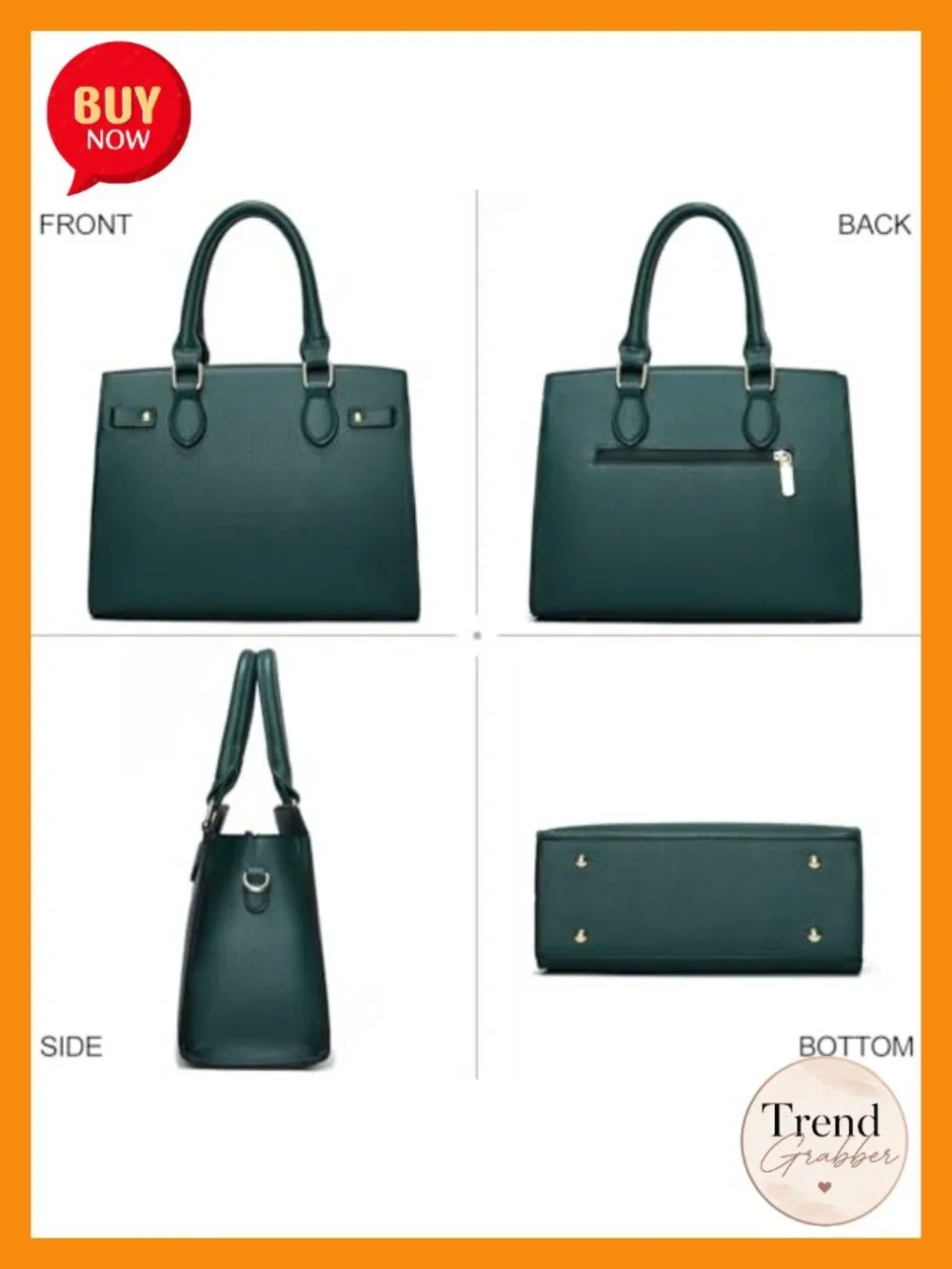 Faux Leather Satchel Purse Top Handle Shoulder Tote Crossbody Bag